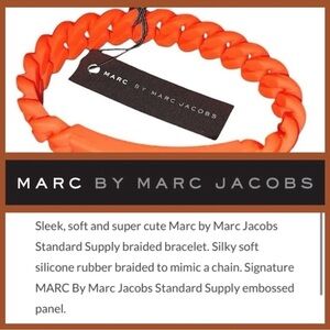 Marc by Marc Jacobs Vibrant Orange Silicone Bracelet NWT